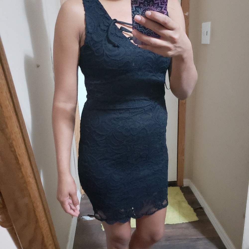 Ambiance lace dress black Sleeveless size S